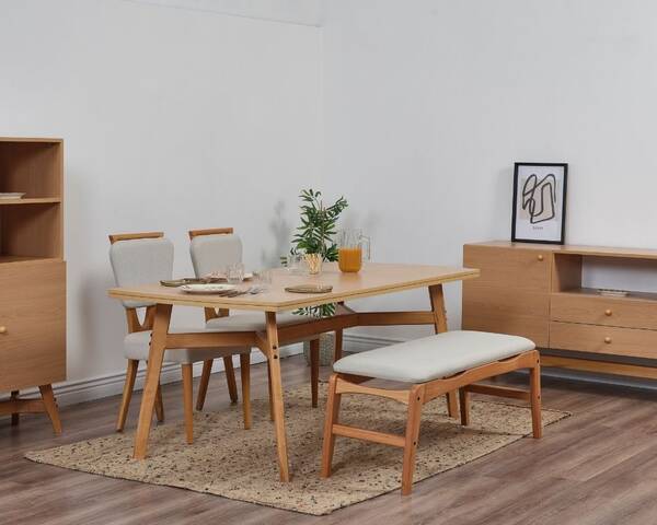Avokado - 90 x 180 cm Palace 2 Adet Sandalyeli ve Benchli Pera Mutfak Masa Seti