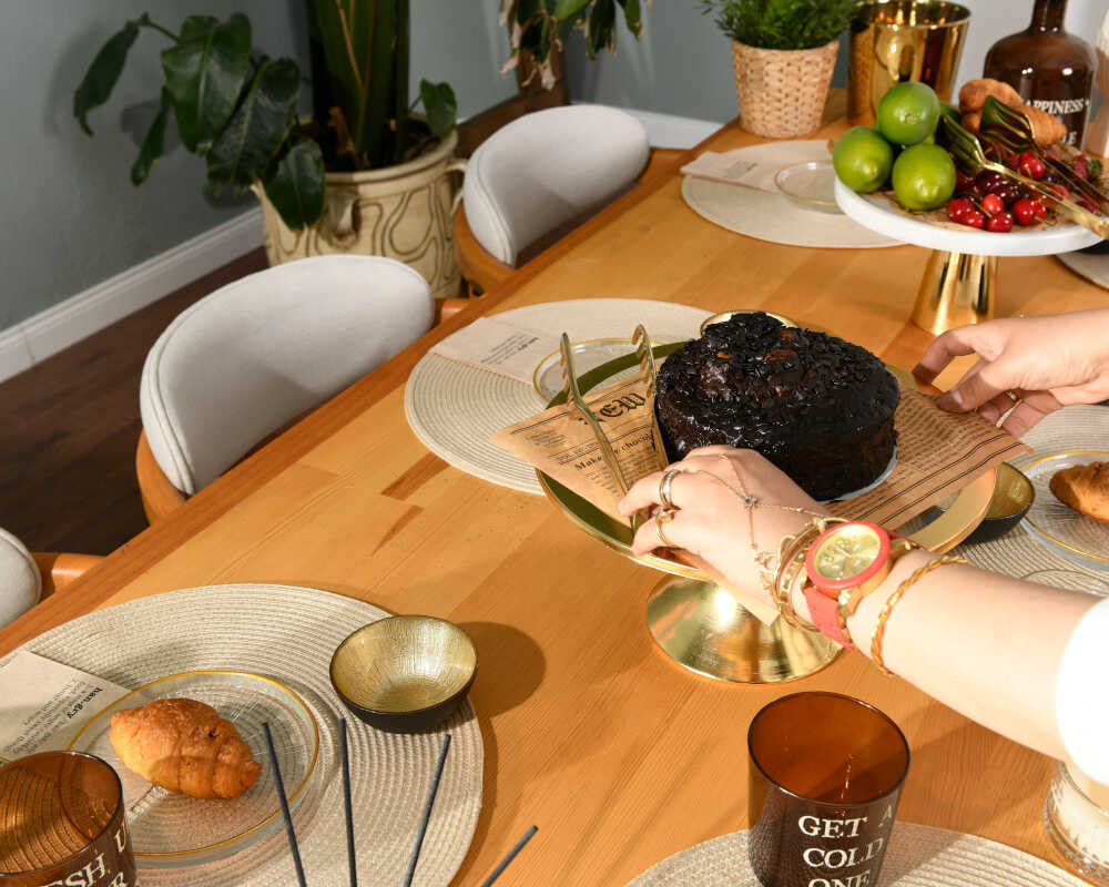 Cheri 6 Kişilik Doğal Masif Ahşap Yemek Masası Takımı - Thumbnail
