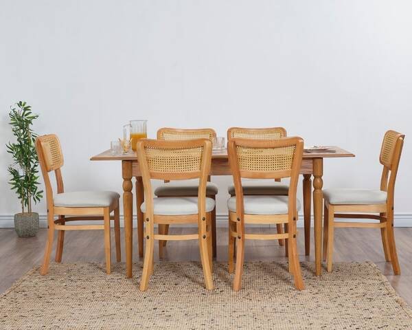 Avokado - Hazeran İskandinav Meşe 6 Kişilik Açılır Mutfak Masa Takımı 80x130 / 80x160 Avokado - Hazeran İskandinav Meşe 6 Kişilik Açılır Mutfak Masa Takımı 80x130 / 80x160