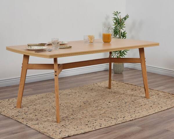 Avokado - Pera Mutfak Masası Meşe İskelet 90 x 180 cm Avokado - Pera Mutfak Masası Meşe İskelet 90 x 180 cm