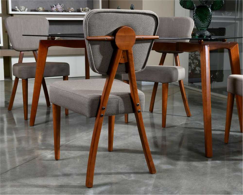 Tia Kahve Ahşap Modern Sandalye