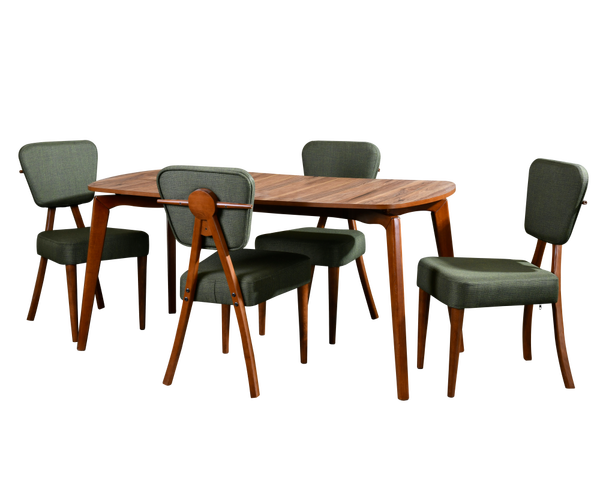 Avokado - Tia Modern Masa Sandalye Takımları Haki, 160x78